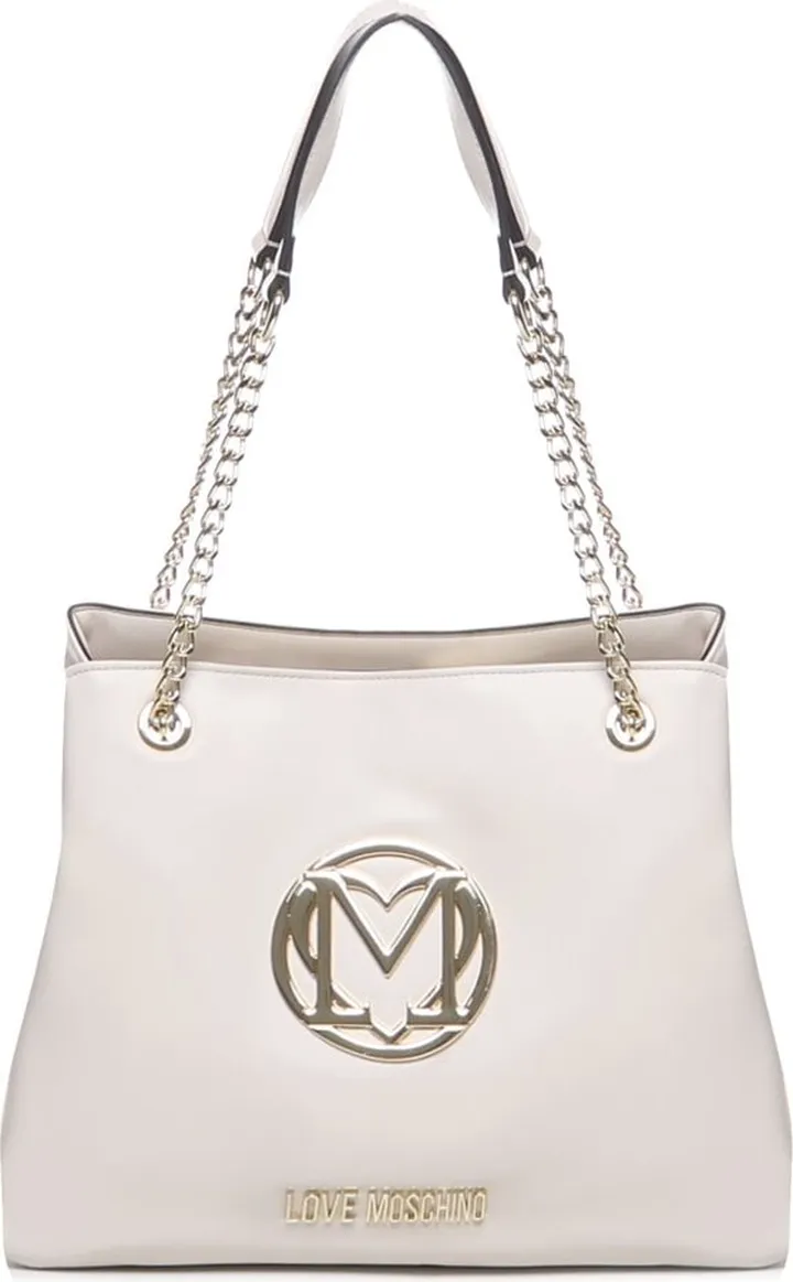 White Shopper With Maxi Logo