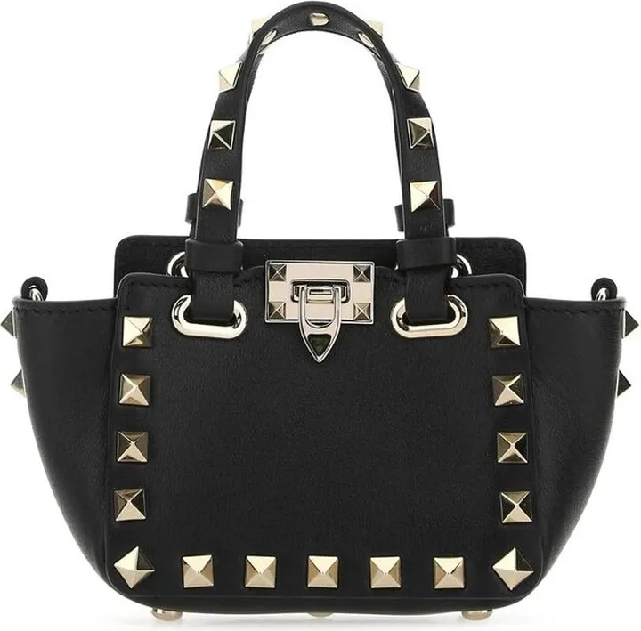 Valentino Garavani Rockstud Logo Detailed Mini Crossbody Bag