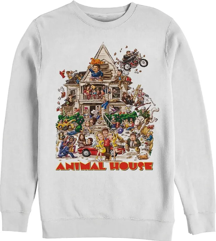Men's Animal House Original Movie Poster Sweatshirt - White - Large