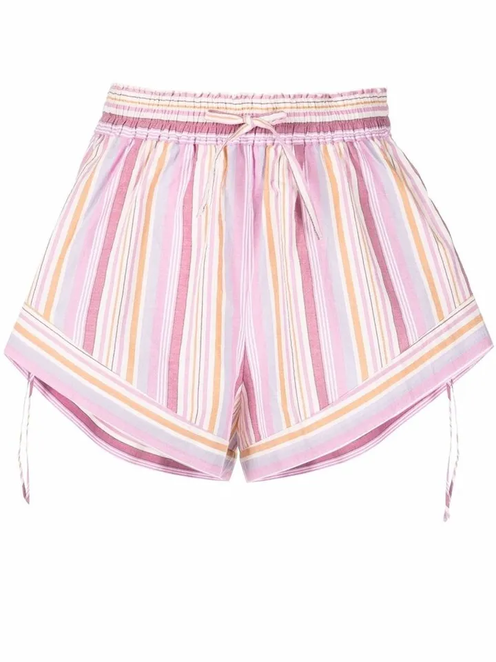 Thalia striped wide-leg shorts