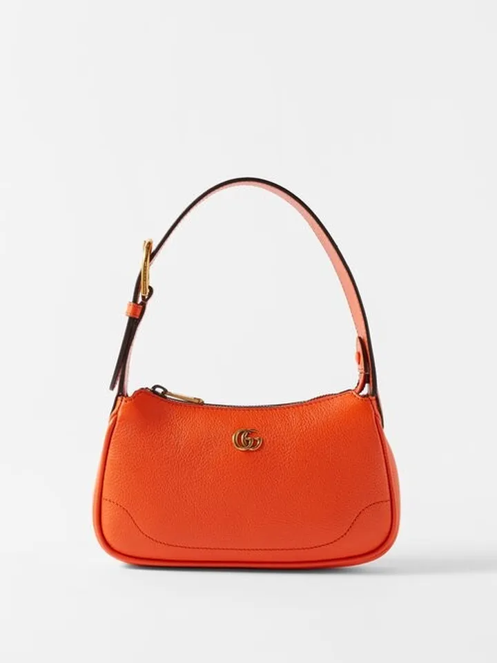 Aphrodite Small Grained-leather Handbag