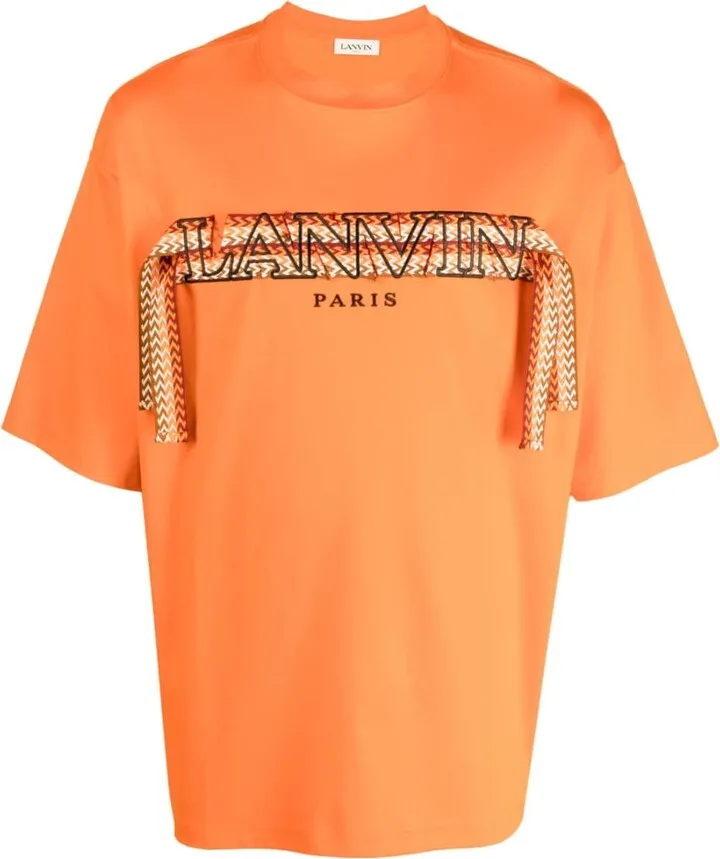 embroidered cotton T-shirt