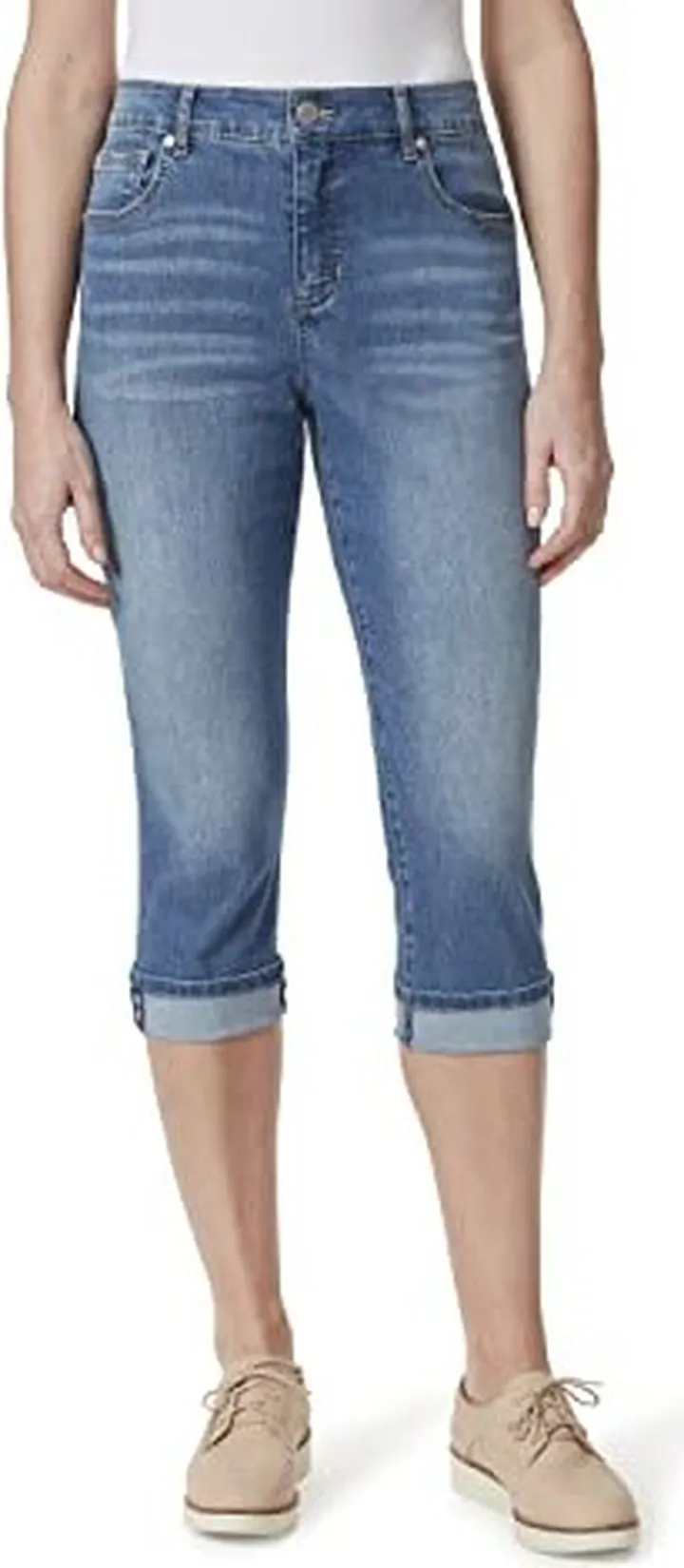 Bandolino Women's Plus Size Mandie 5 Pocket High Rise Capri