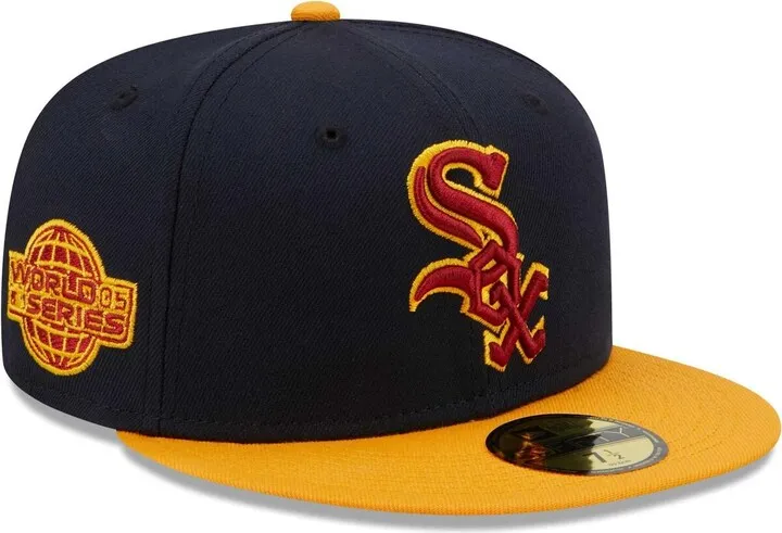 Men's New Era Navy and Gold Chicago White Sox Primary Logo 59FIFTY Fitted Hat