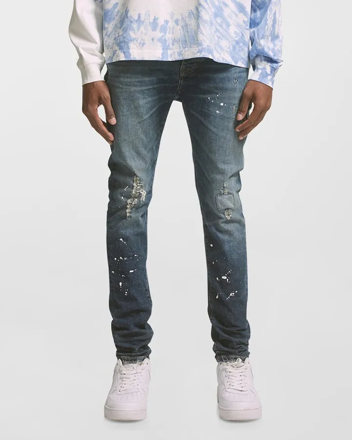 Men's Vintage Torn Skinny Jeans