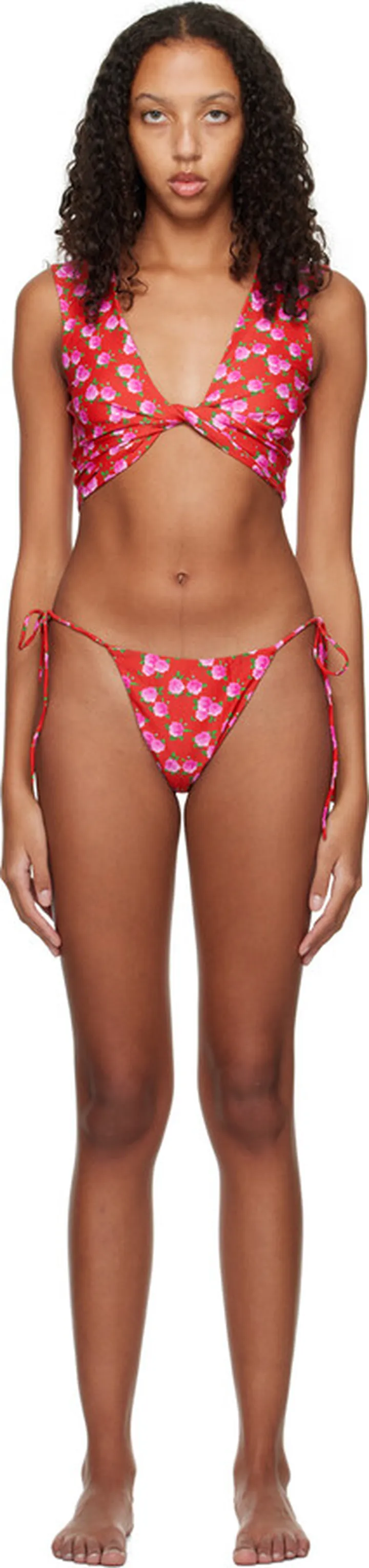 Magda Butrym Red Floral Bikini