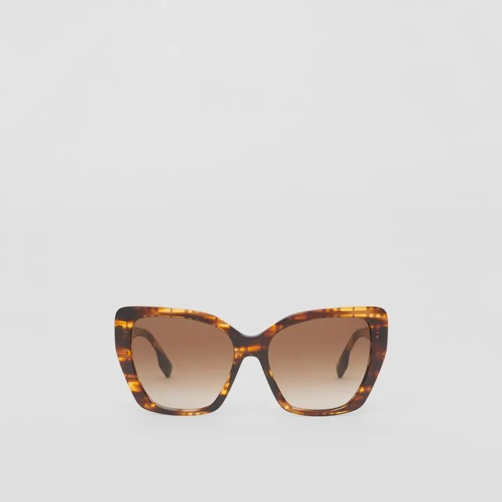 Burberry Check Cat-eye Frame Sunglasses