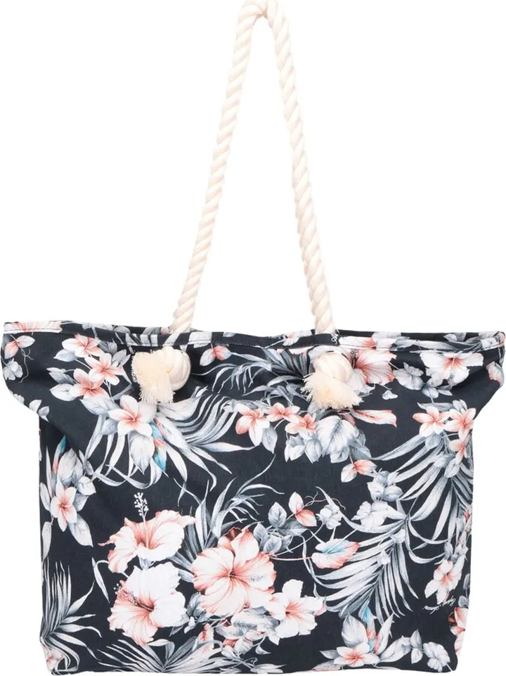 Shopping Bag Tropical Garden Shoulder Bag Midnight Blue