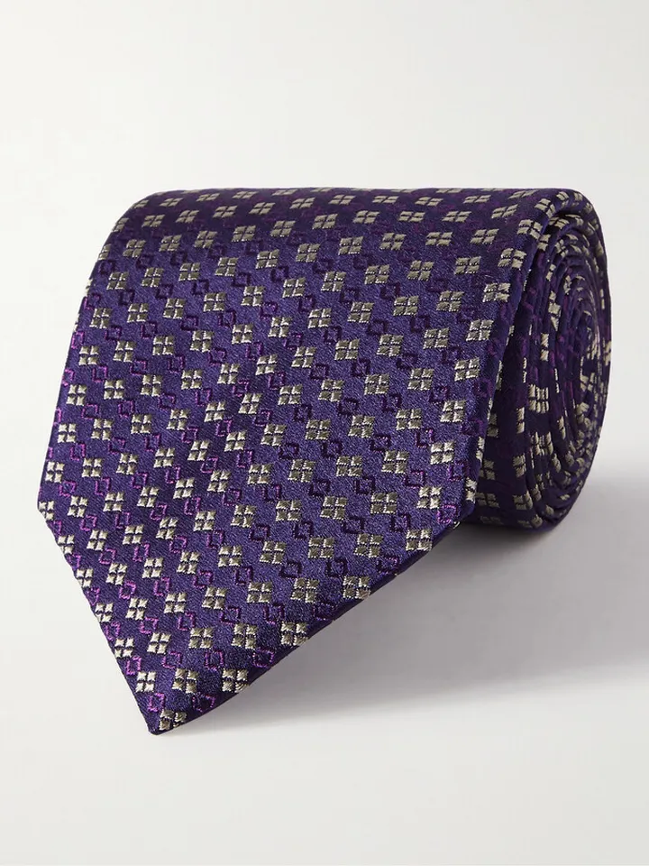 Mini Geo 8.5cm Silk-Jacquard Tie