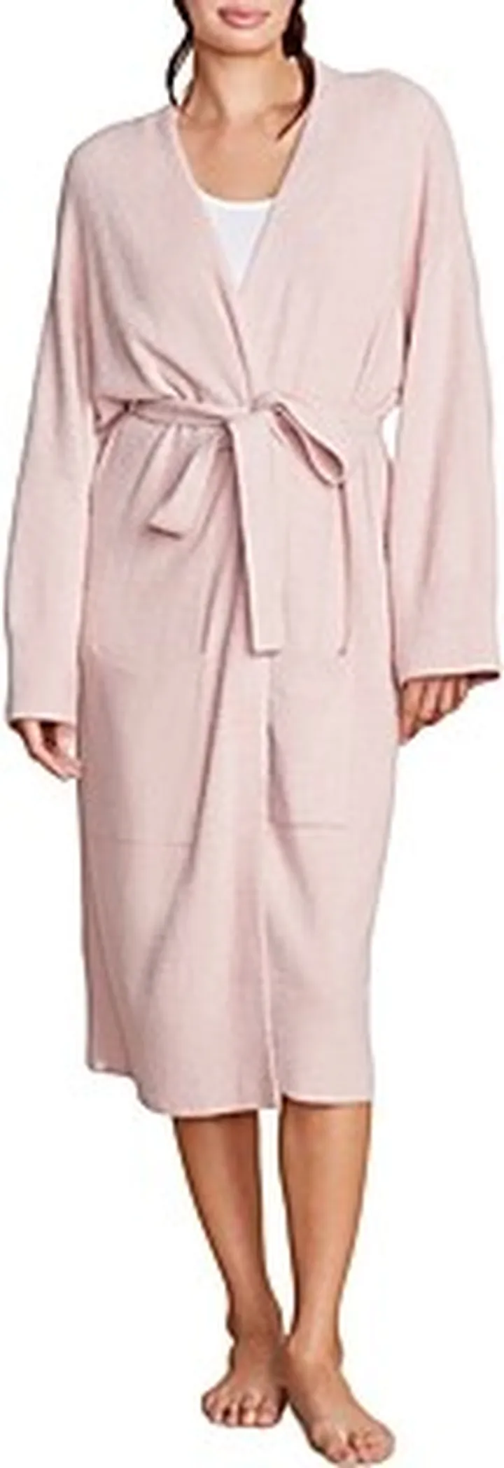Barefoot Dreams x Barbie Barbie Script Tie Waist Robe
