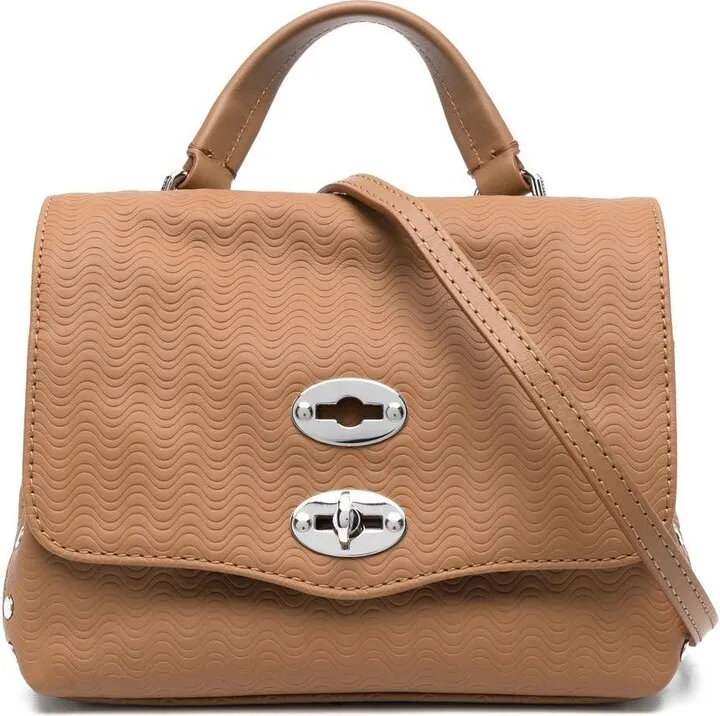Stud-Detail Leather Tote Bag