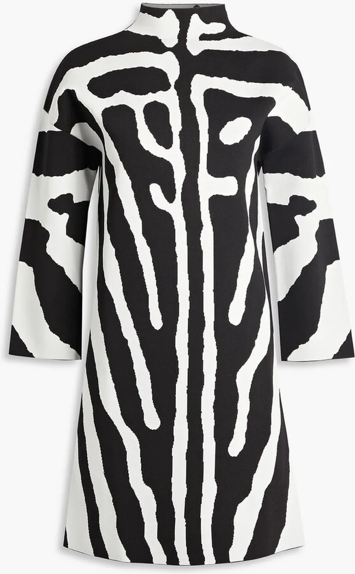 Jacquard-knit dress