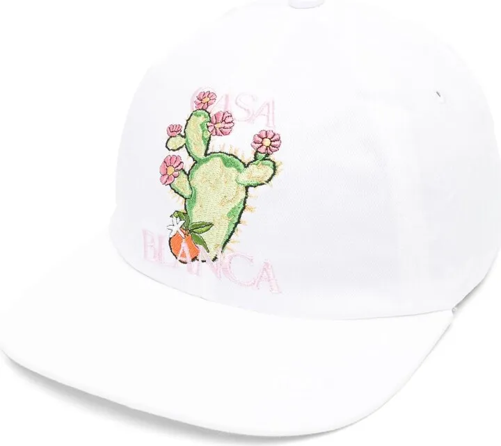 White Cactus Cotton Baseball Cap