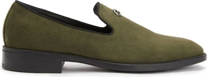 Imrham logo-plaque suede loafers