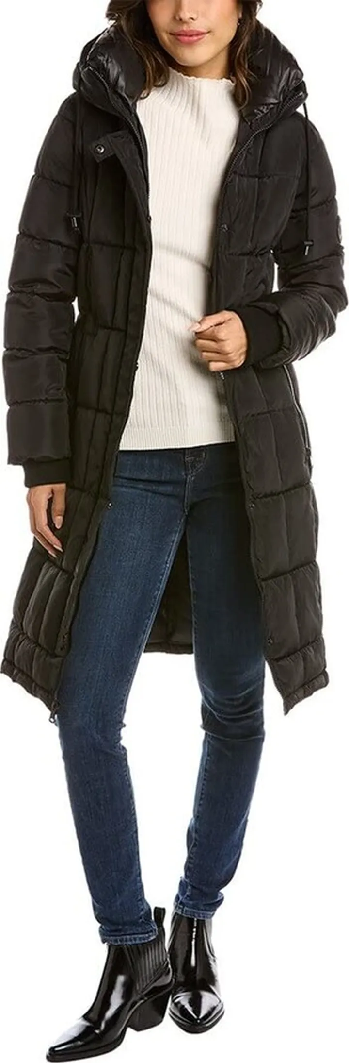 Kenneth Cole Women's Box Quilted Heavyweight Outerwear Puffer