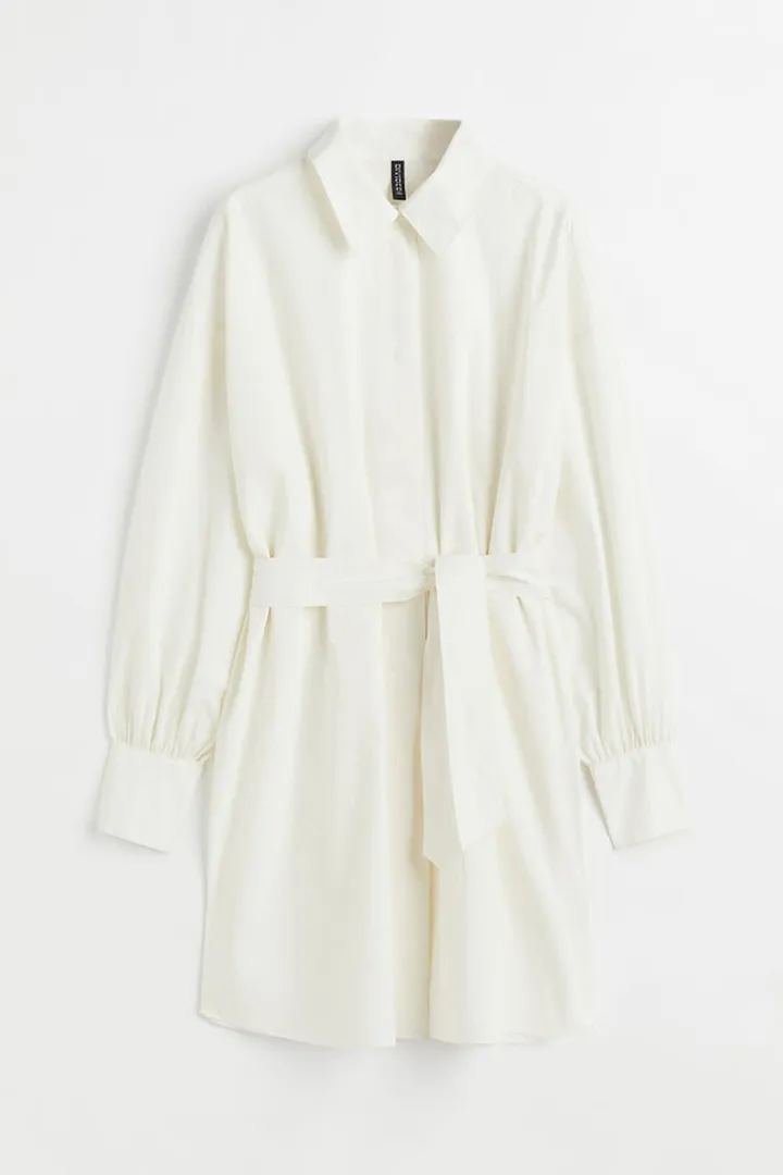 Tie-belt Shirt Dress