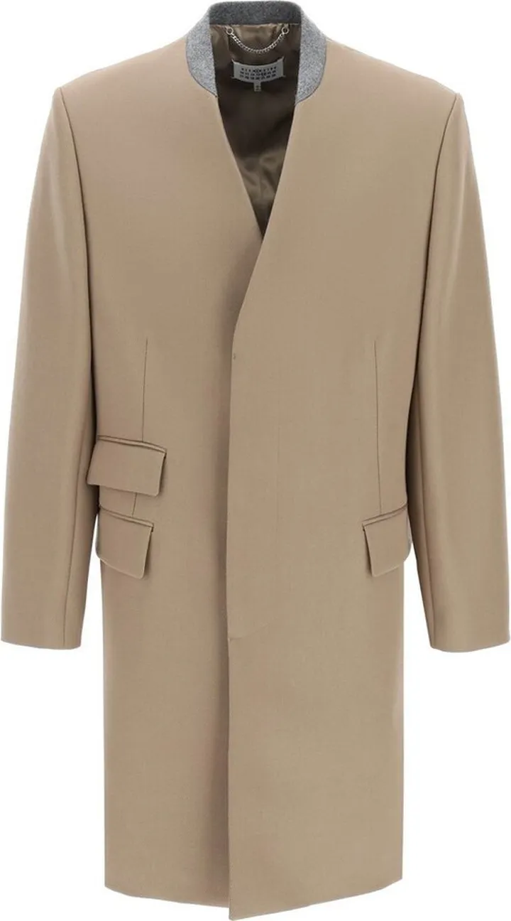 Maison Margiela Single-Breasted Mid-Length Coat