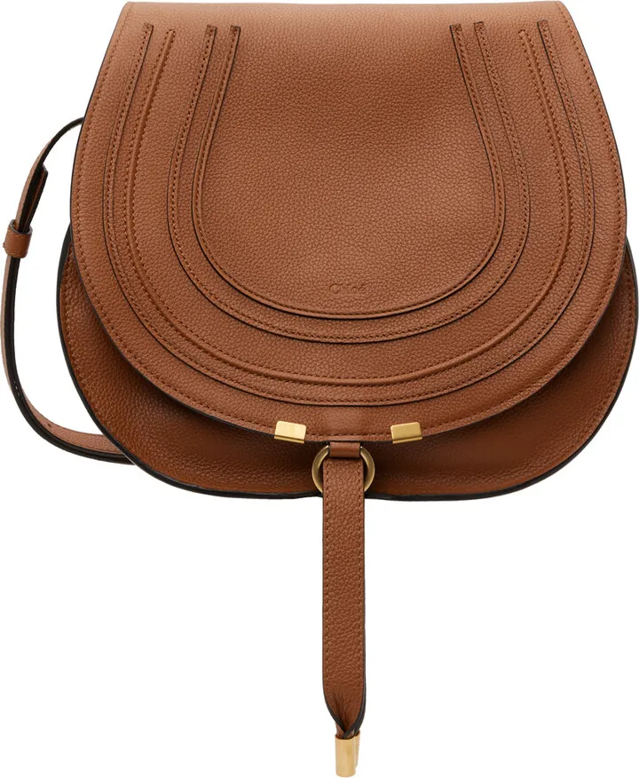 Chloé Tan Medium Marcie Saddle Bag
