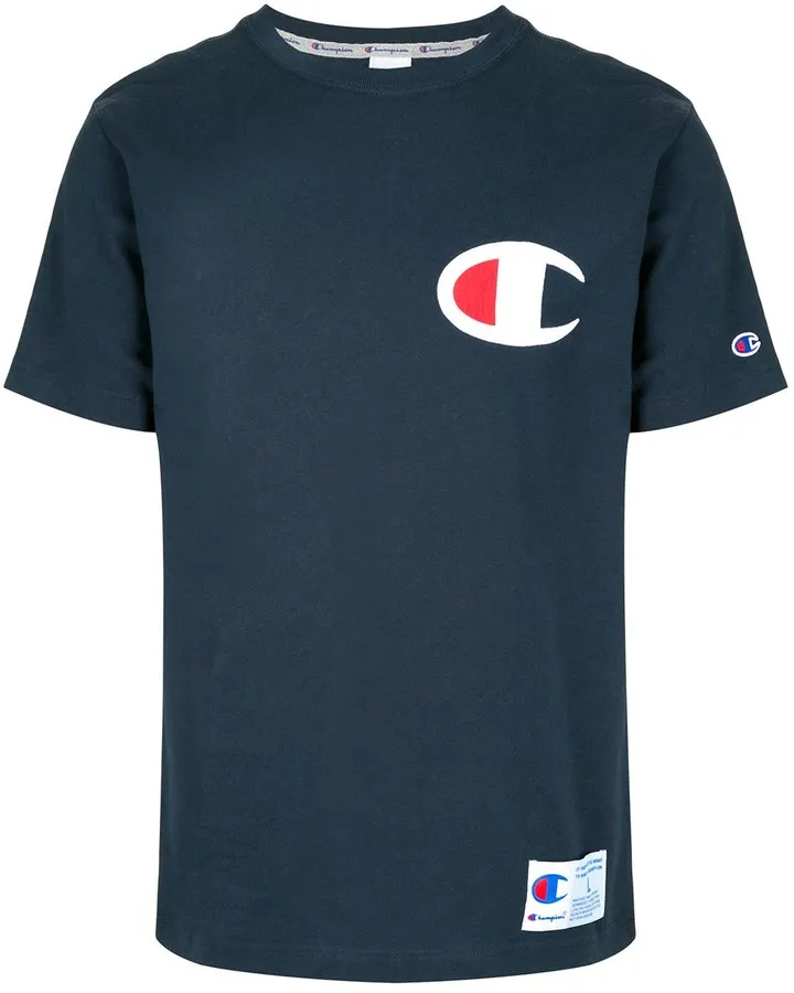 logo patch crew neck T-shirt