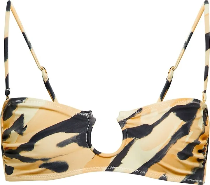 Mahy printed bikini top