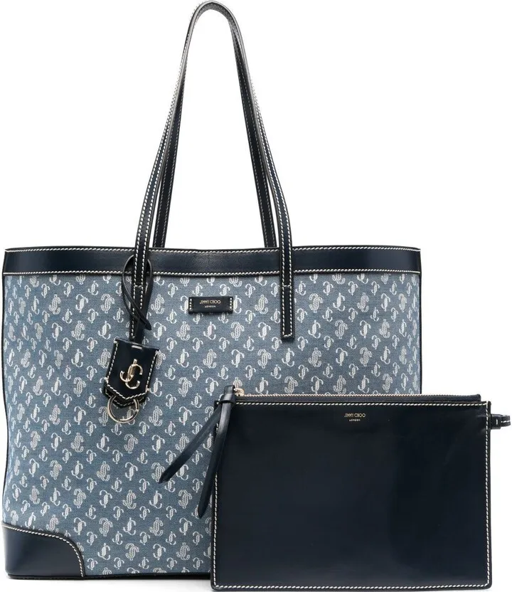 Blue Nine2five JC Monogram Tote Bag