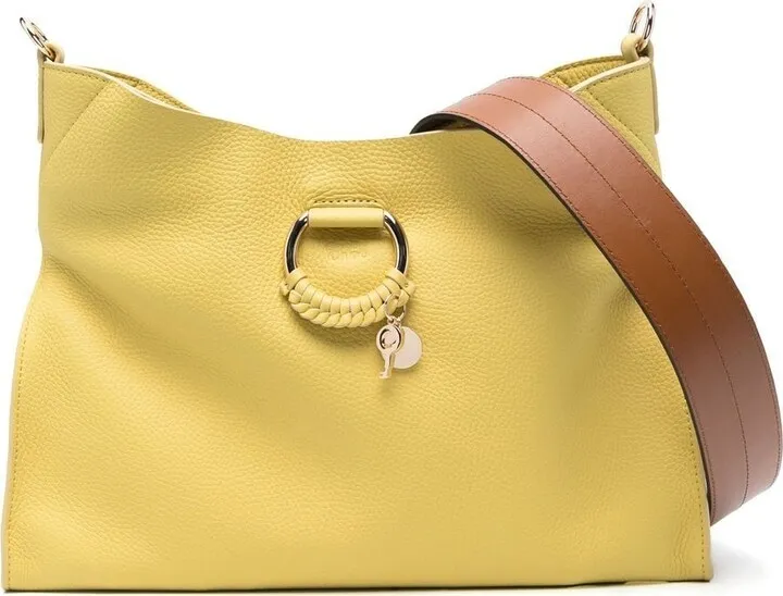 Embossed-Logo Leather Tote Bag