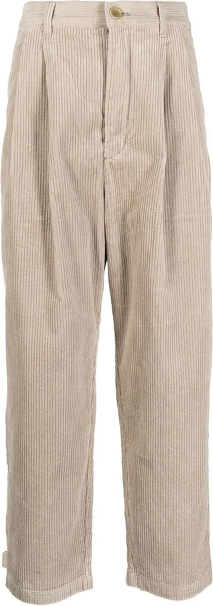 Pleated Straight-Leg Trousers