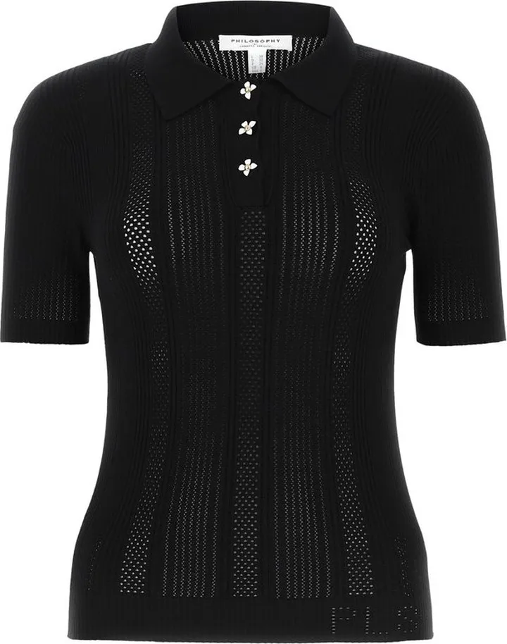 Philosophy Di Lorenzo Serafini Straight Hem Knitted Polo Shirt
