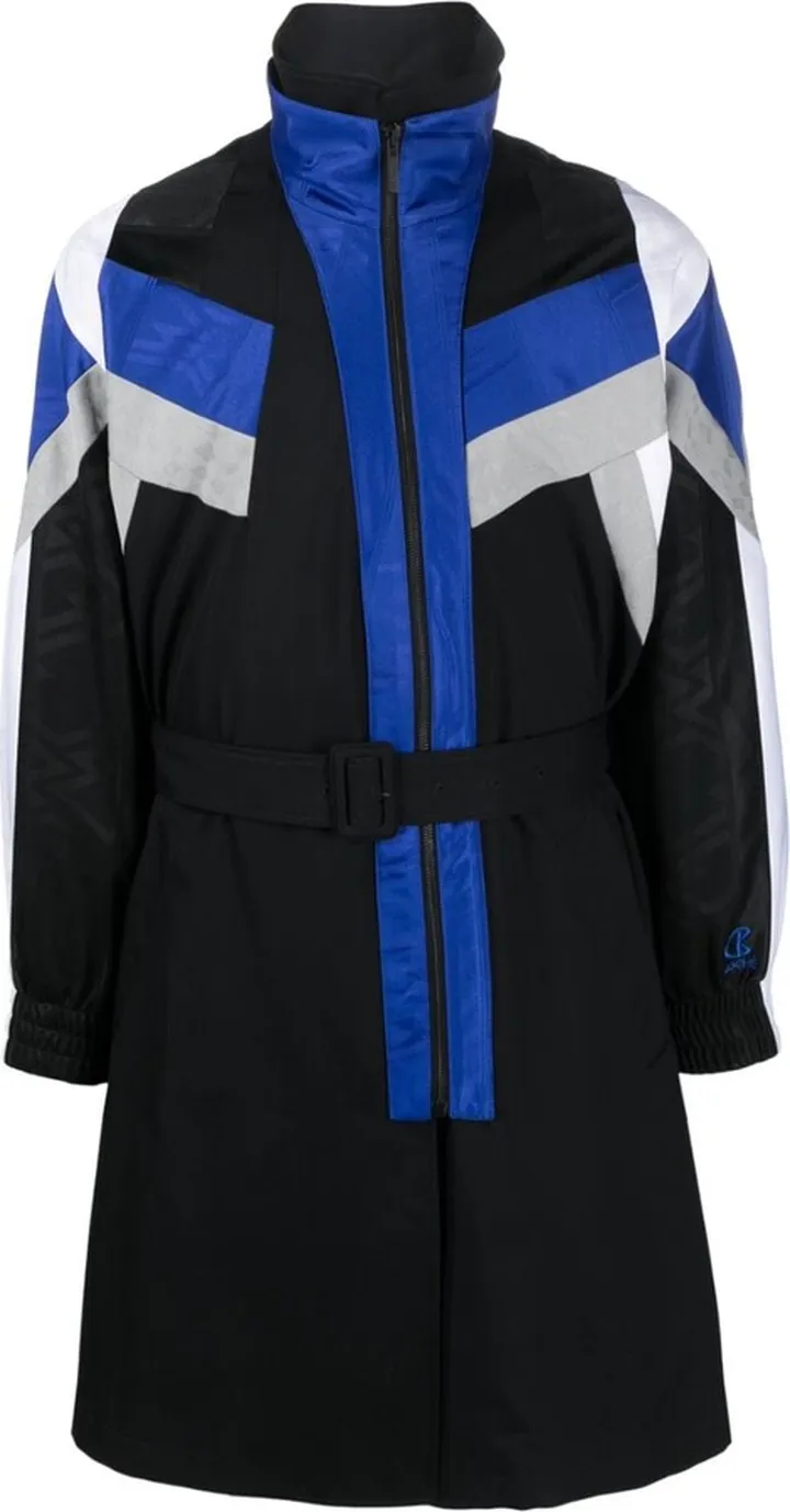 Colour-Block Belted Trench Coat