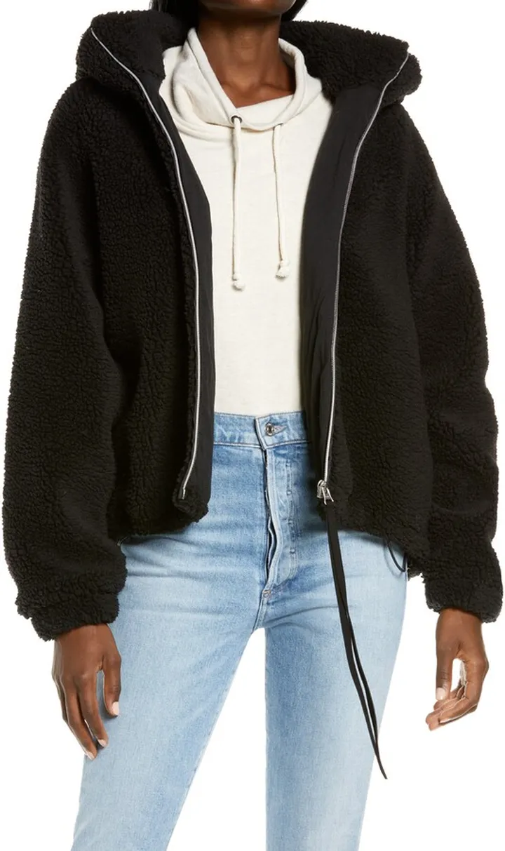 Olympia Faux Shearling Hooded Jacket