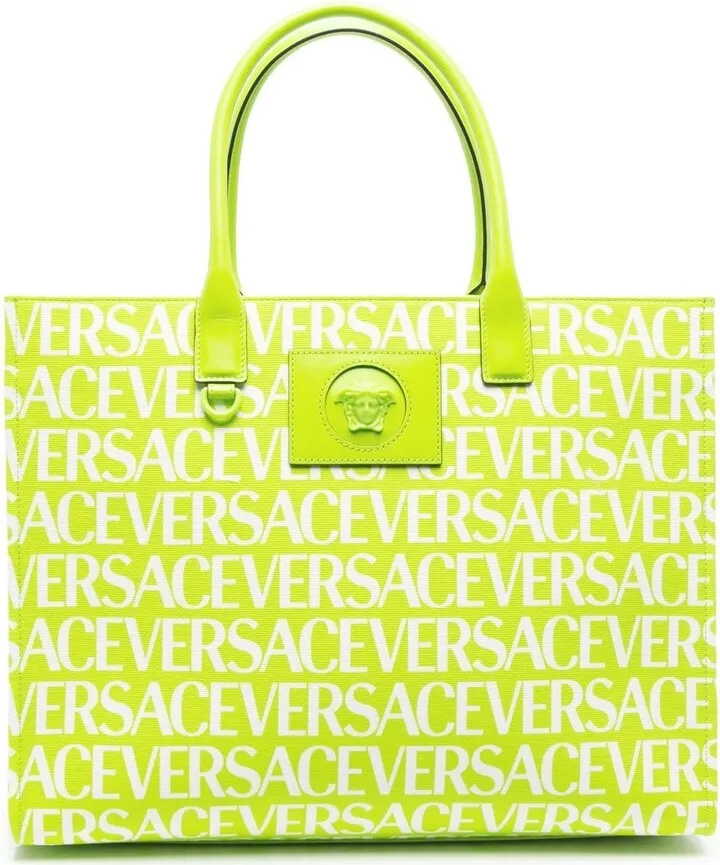 Logo-Print Canvas Tote Bag