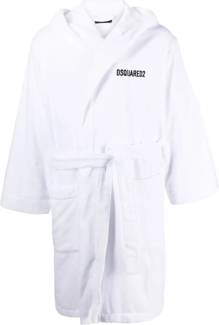 Logo-Detail Hooded Bathrobe