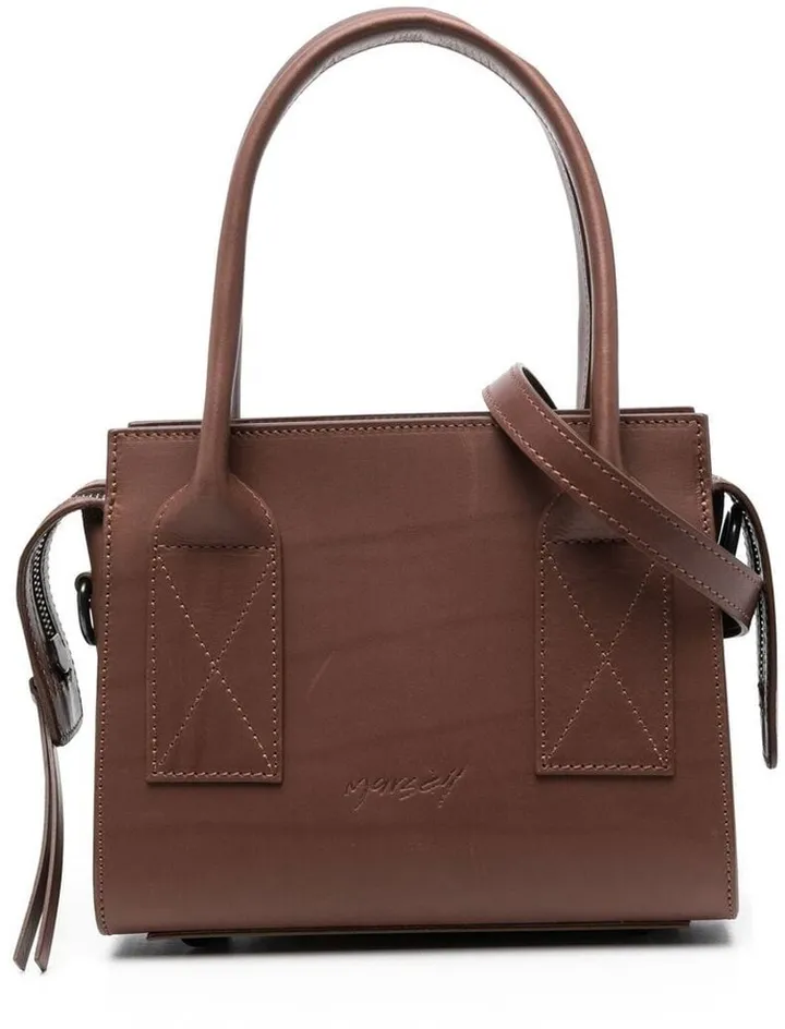 Logo-Detail Leather Tote Bag