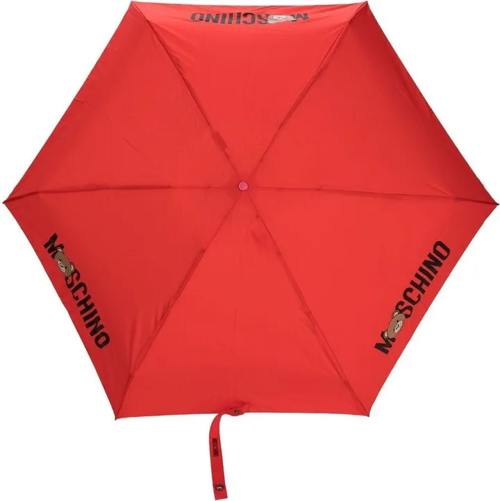Logo-Print Six-Panel Umbrella