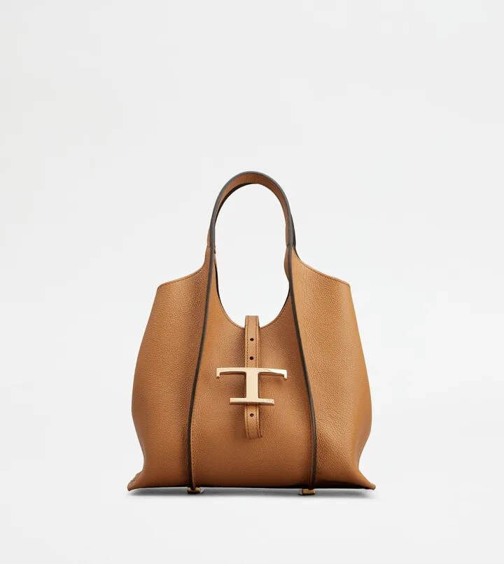 T Timeless Shopping Bag in Leather Mini