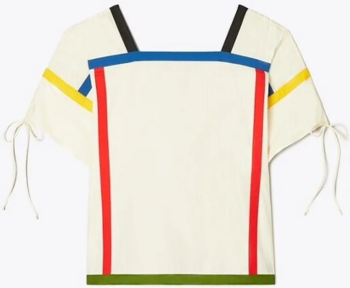 Colorblock Poplin Tunic