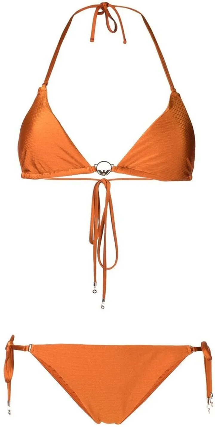 Logo-Plaque Detail Bikini Set