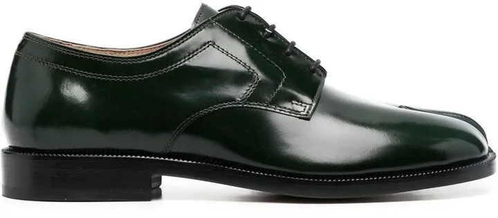 Split-Toe Leather Oxford Shoes