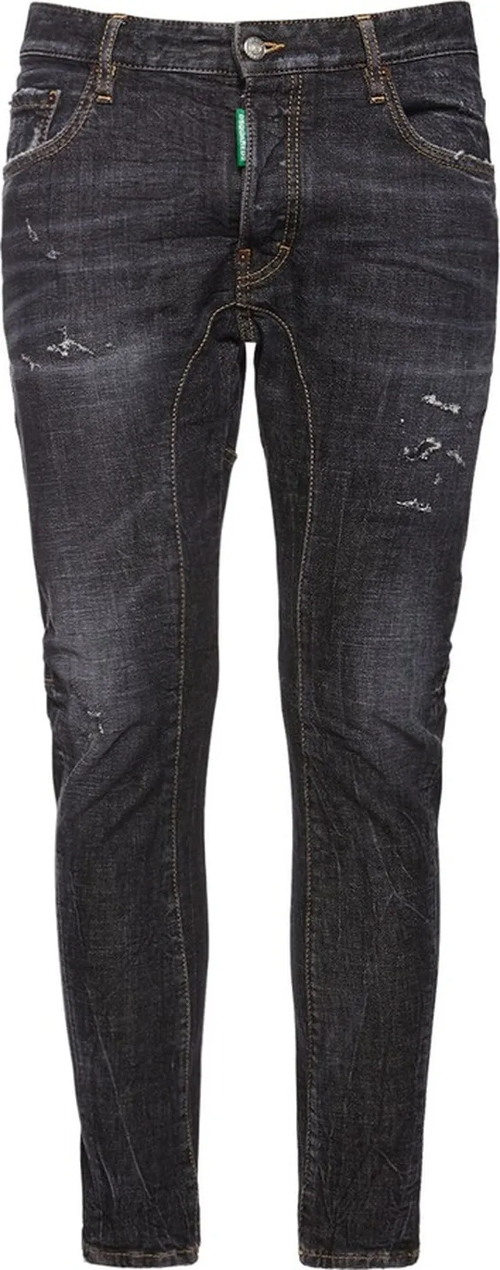 Tidy Biker distressed cotton denim jeans