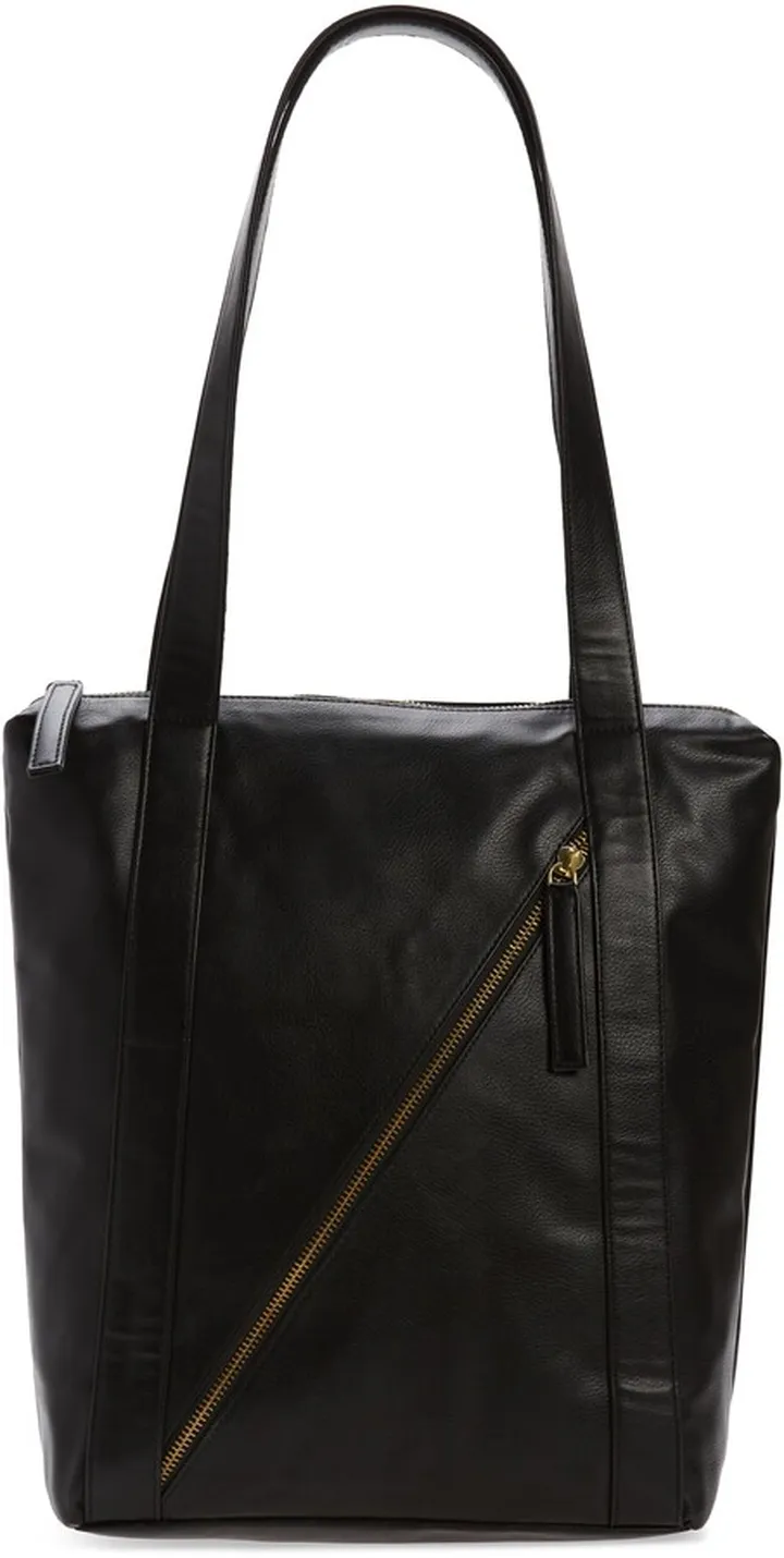 Faux Leather Zipper Tote