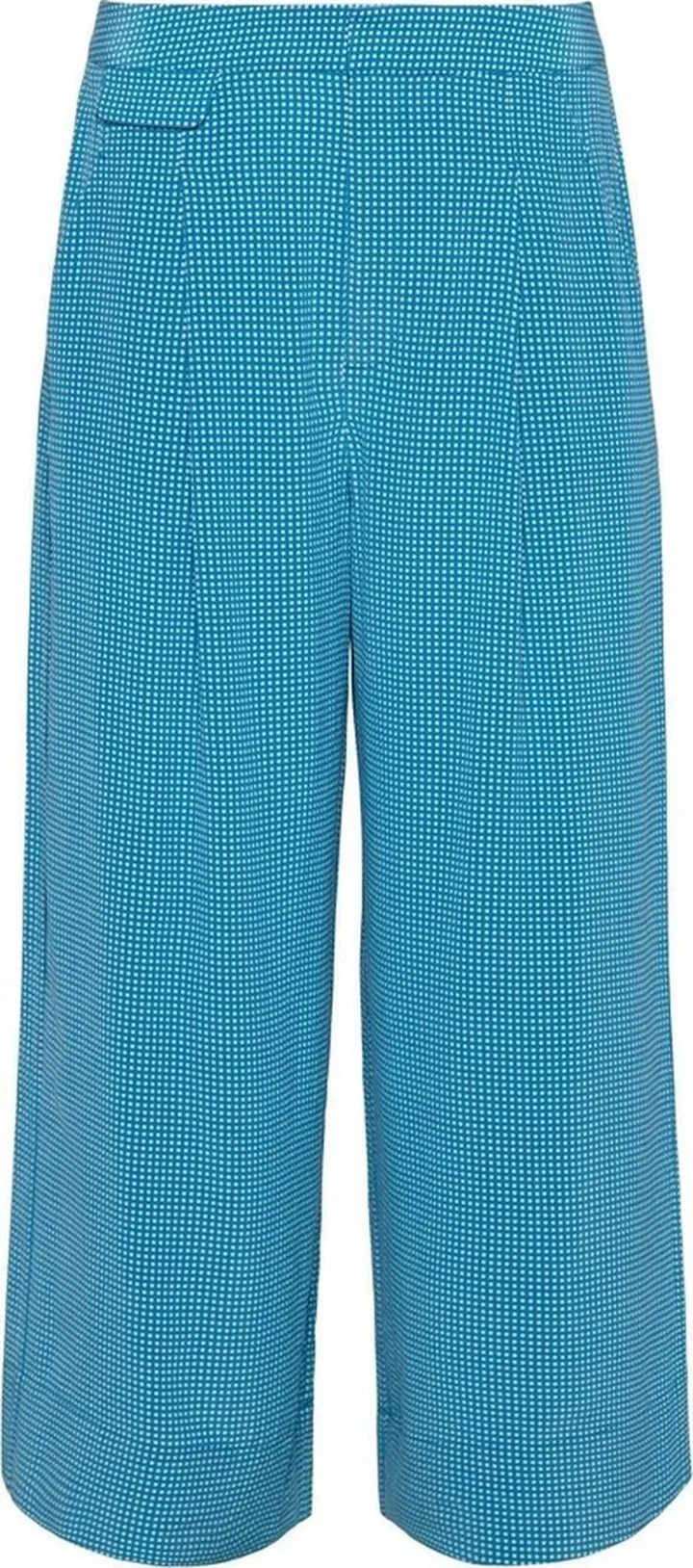 Polka-Dot Cropped Wide-Leg Trousers