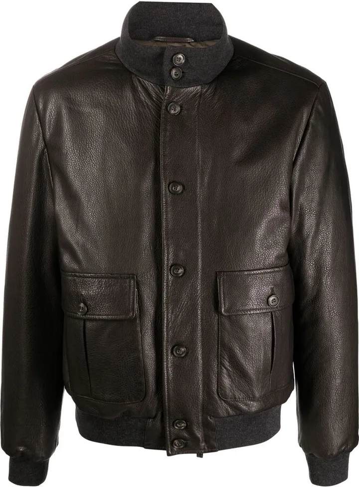 Leather Bomber Jacket
