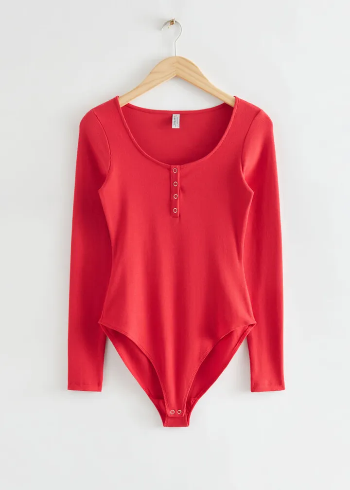 Fitted Ribbed Bodysuit