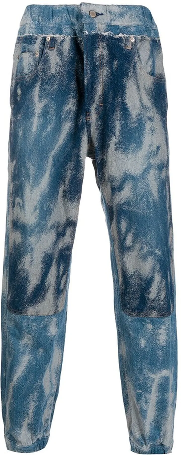 Acid Wash Denim Track Pants