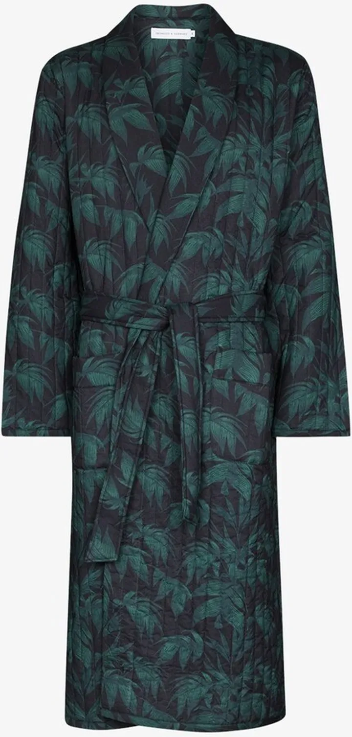 Byron Quilted Tropical Print Robe