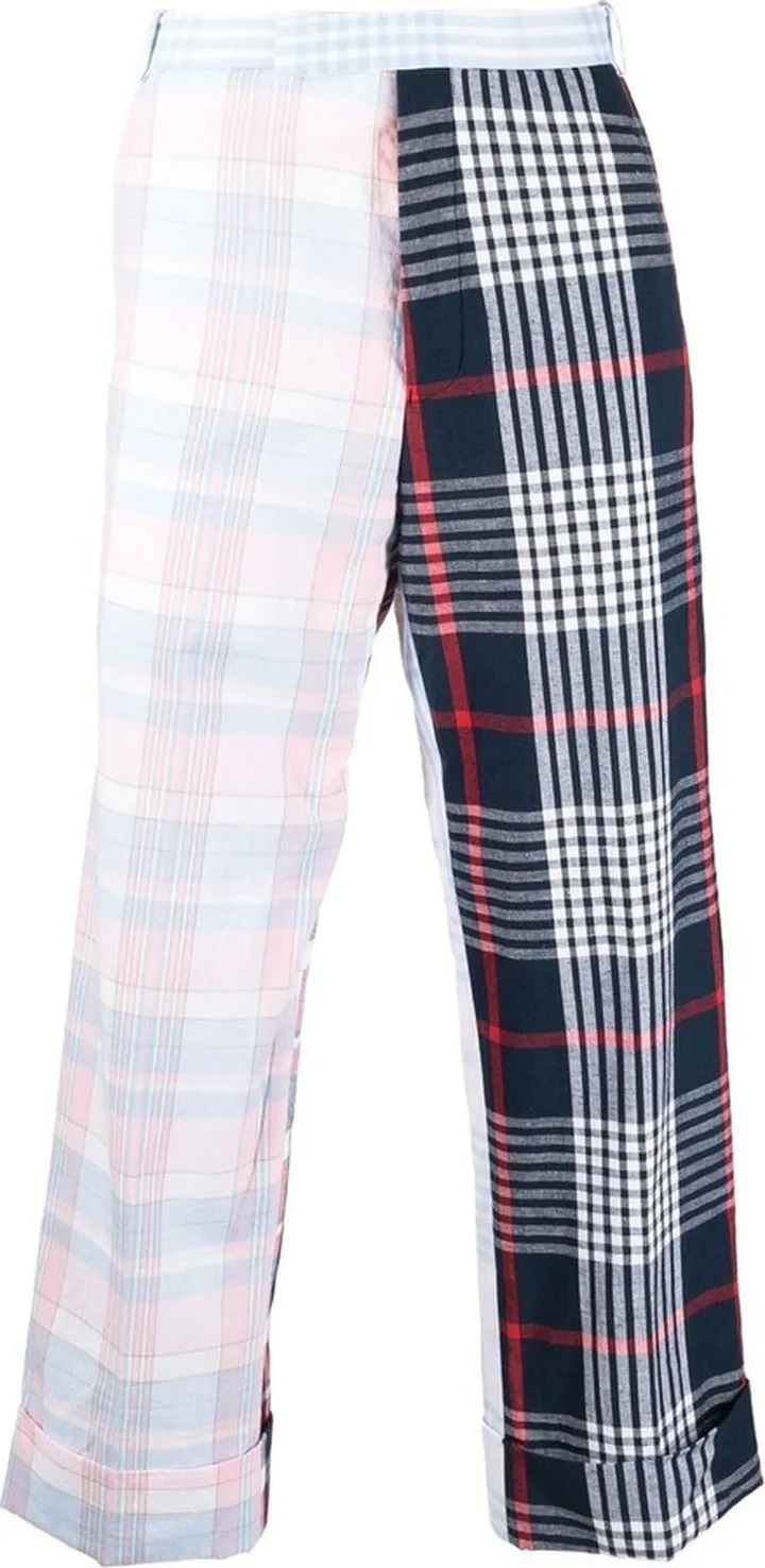 Patchwork Straight-Leg Trousers