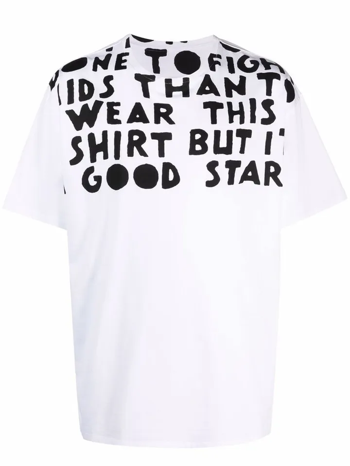 slogan-print T-shirt