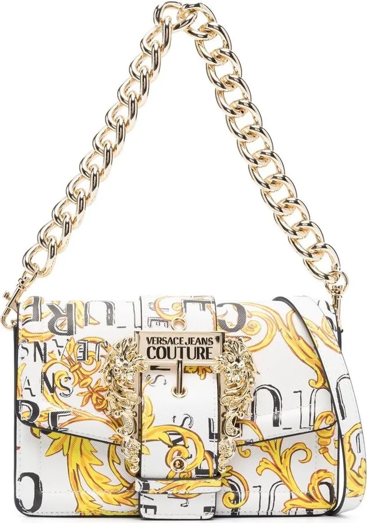 Baroque buckle printed shoulder bag