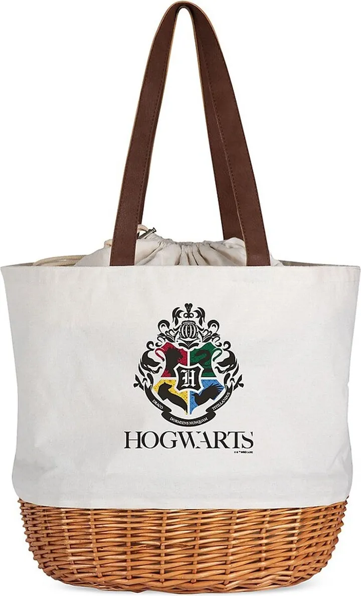 Hogwarts Coronado Canvas & Willow Basket Tote