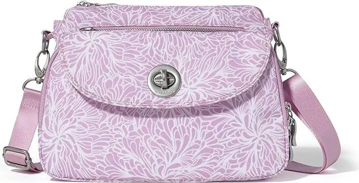 Baggallini Calais Crossbody Bag (Pink Blossom) Handbags